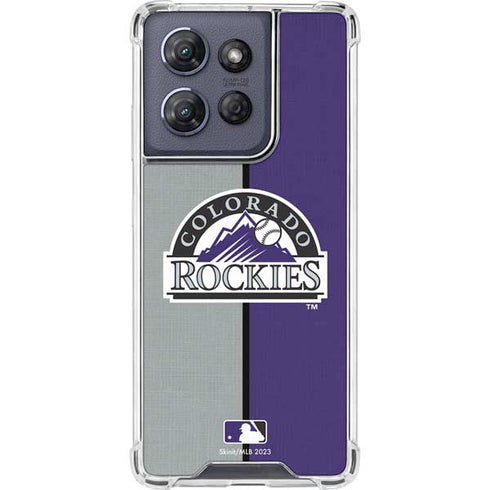 MLB Colorado Rockies Split Moto G Play 5G (2025) Clear Case